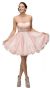 Sparkling Jewels Bodice Short Homecoming Party Dress in an alternative image